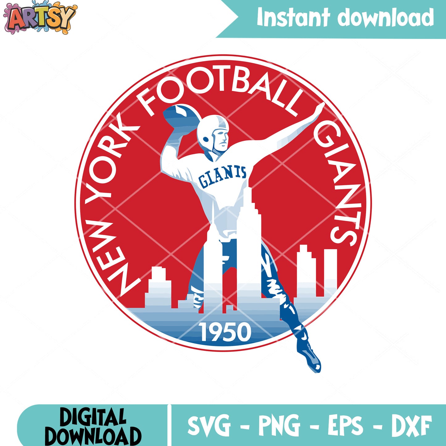 Football Giants player nfl team svg, ny giants svg, nfc svg