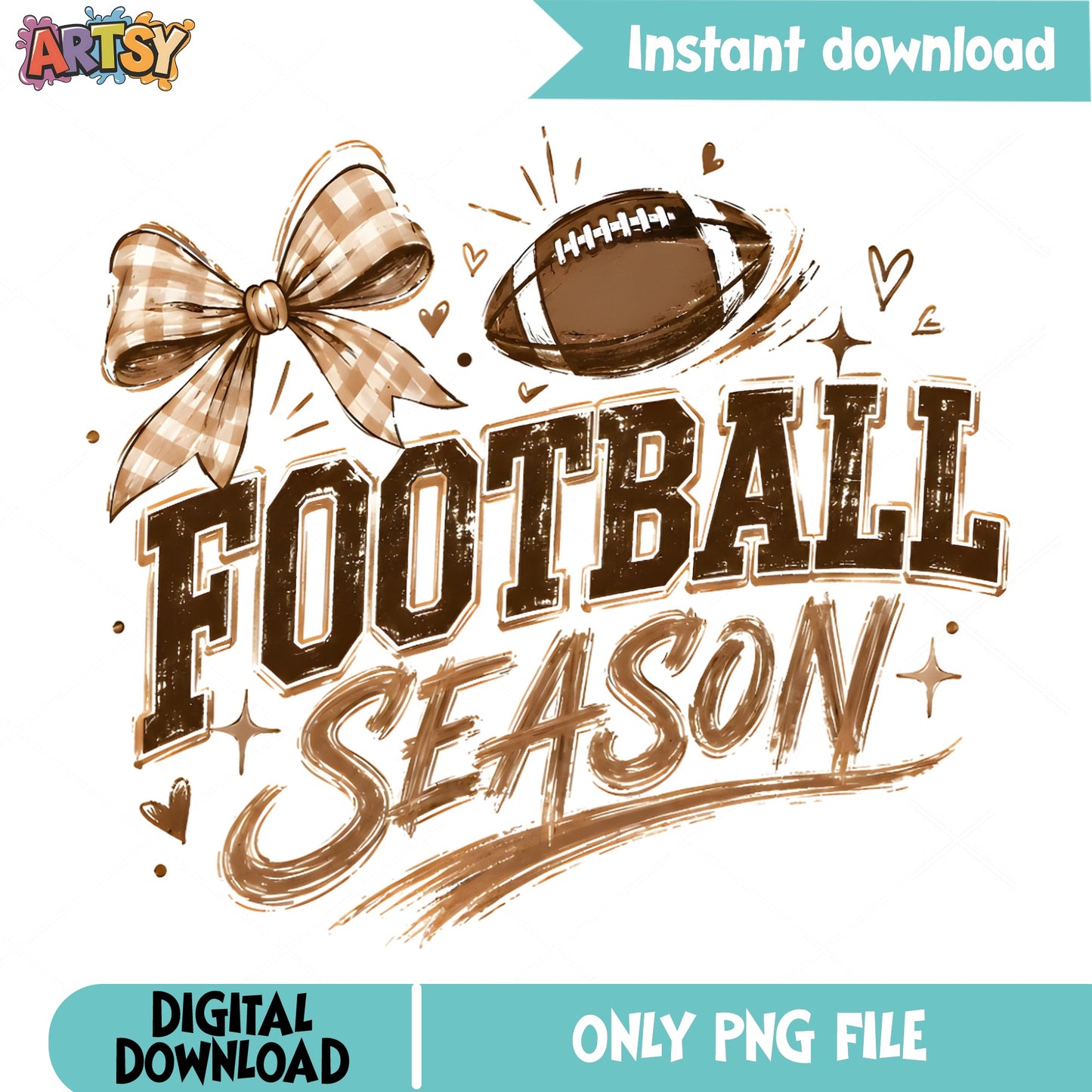 Football Season Coquette Bow PNG, Football Mom PNG, Game Day PNG