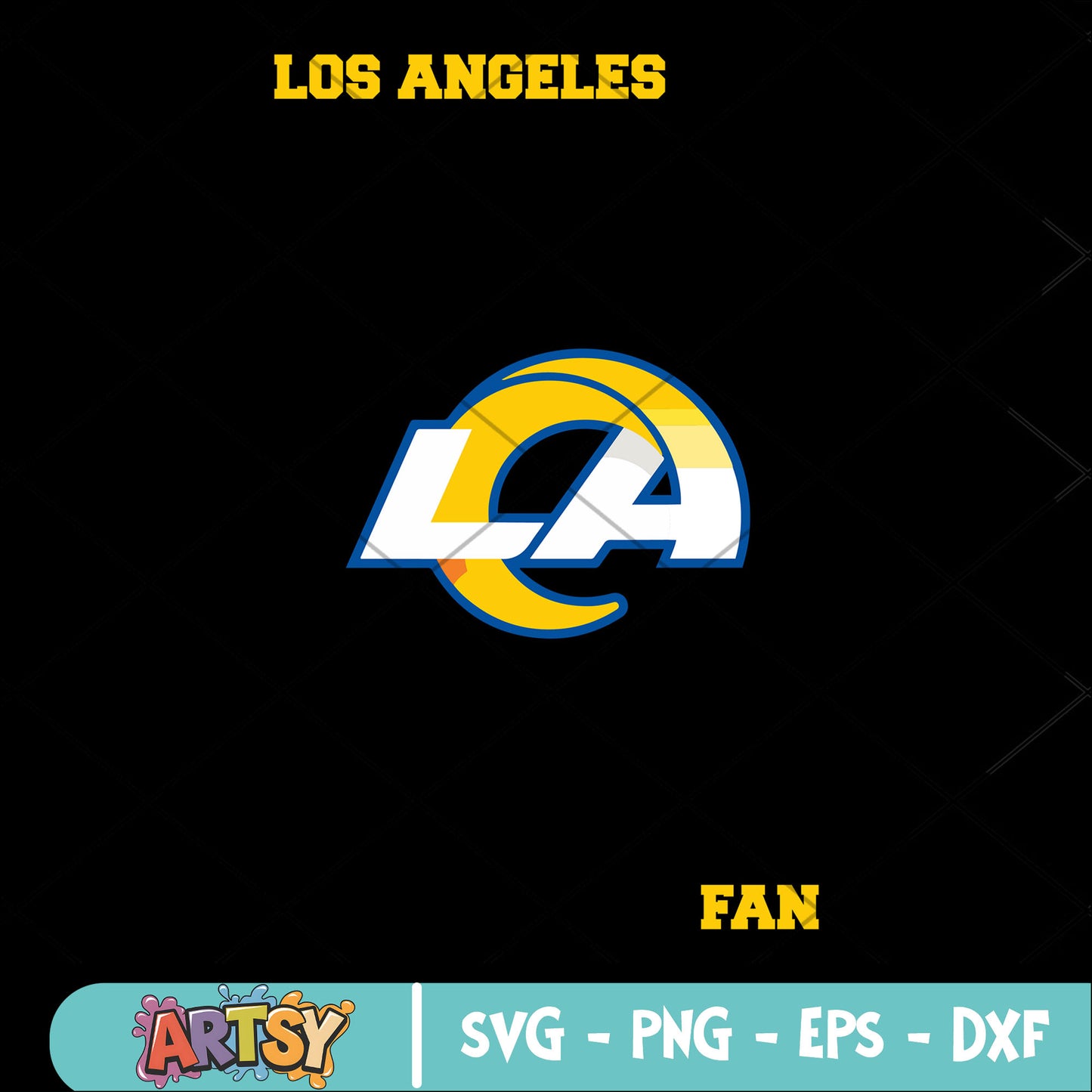 Football nfl team from la svg, Los angeles rams svg, usa football svg