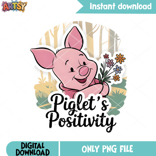 Forest piglet activity png, disney piglet png, winnie the pooh piglet png