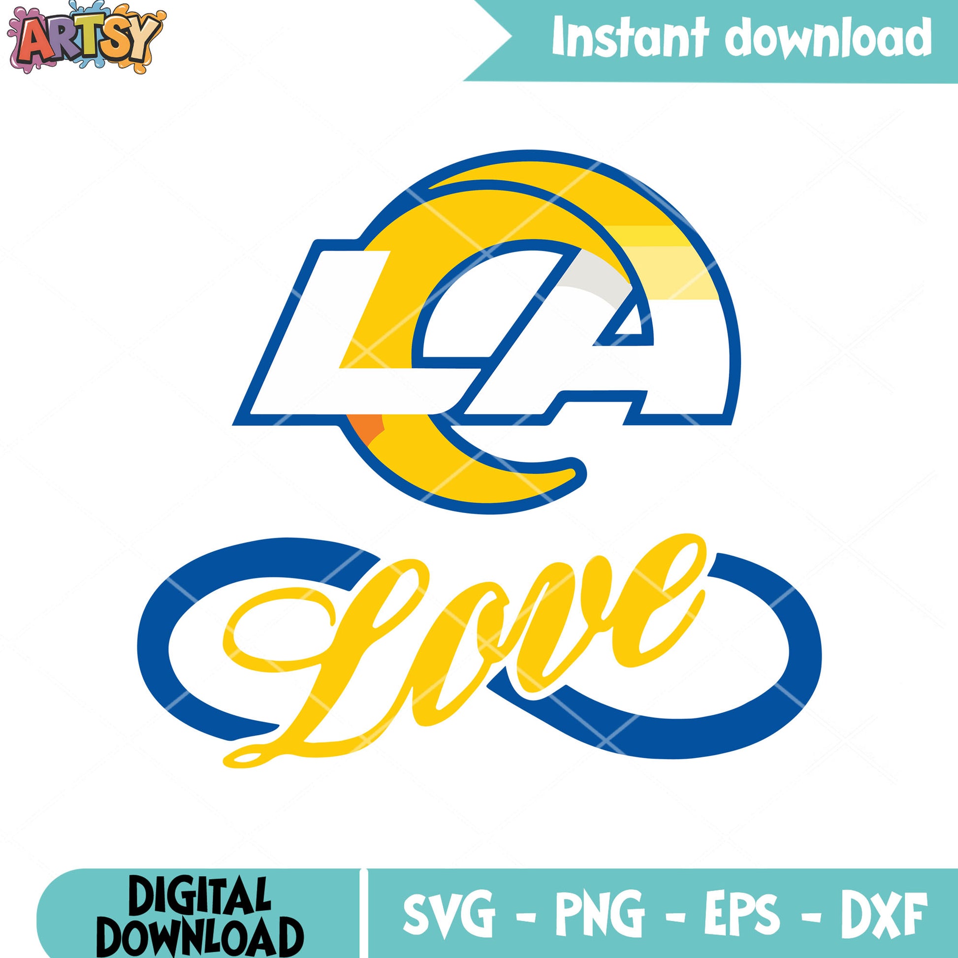 Forever love for la football team svg, Los angeles rams svg, nfl svg