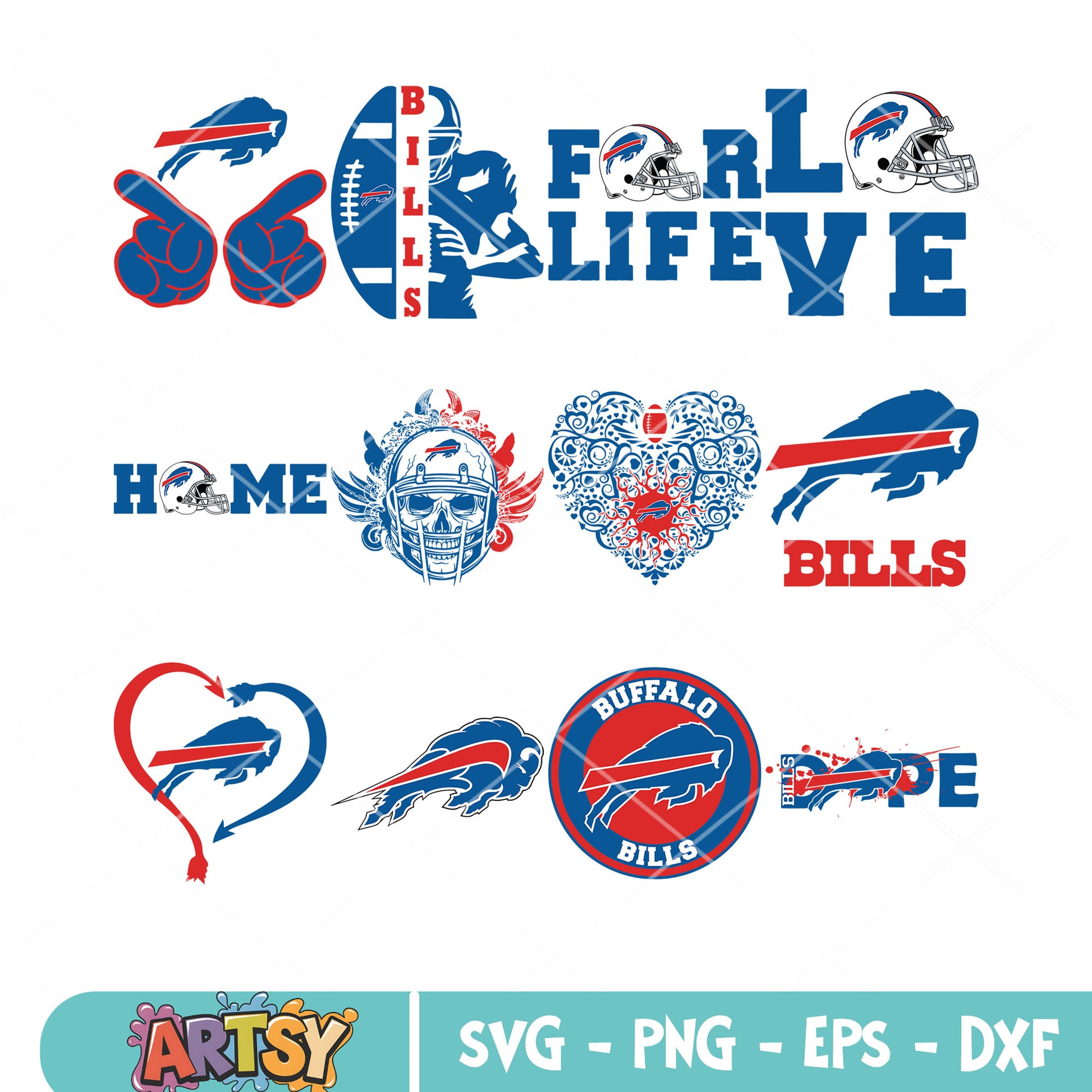 For life bills bundle svg, bills buffalow helmet bundle svg