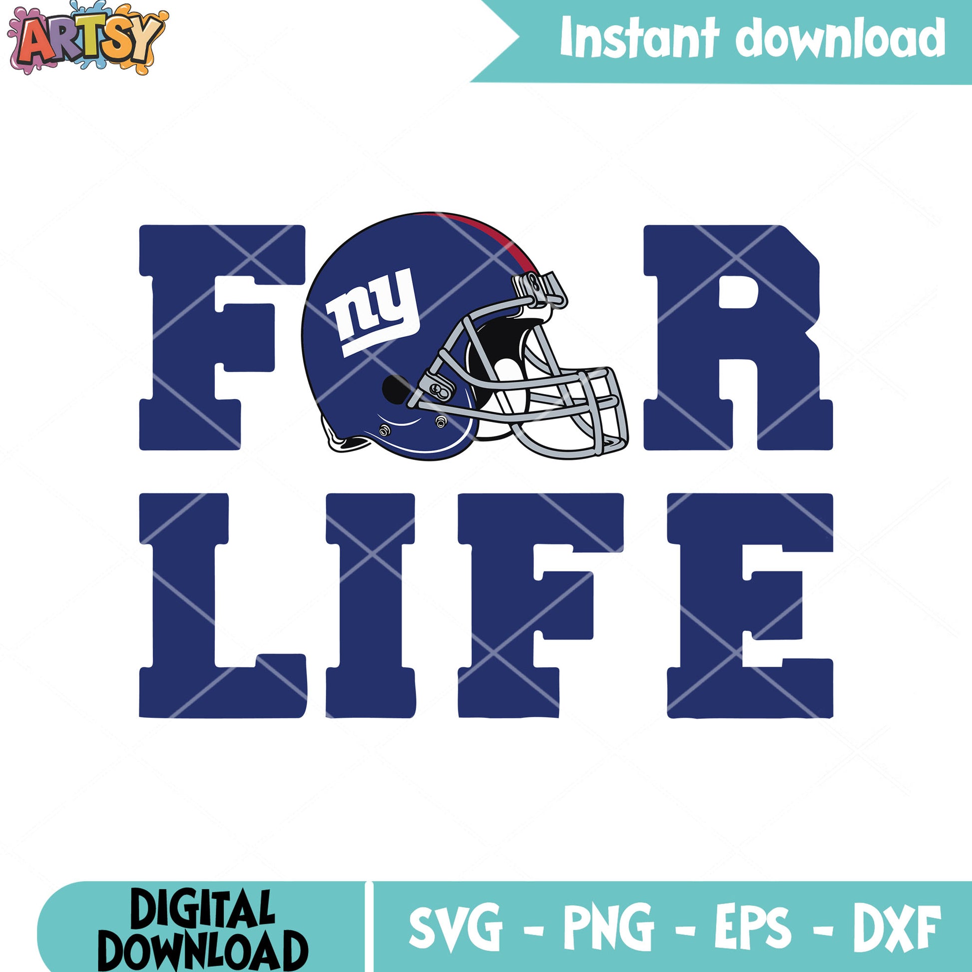 For life blue helmets football svg, giants svg, usa football svg