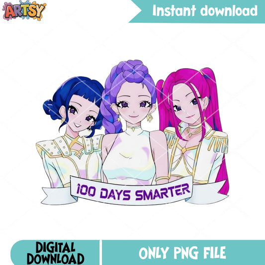 Formal smarter huntrix kpop png, huntrix girls png, 100 day smarter png