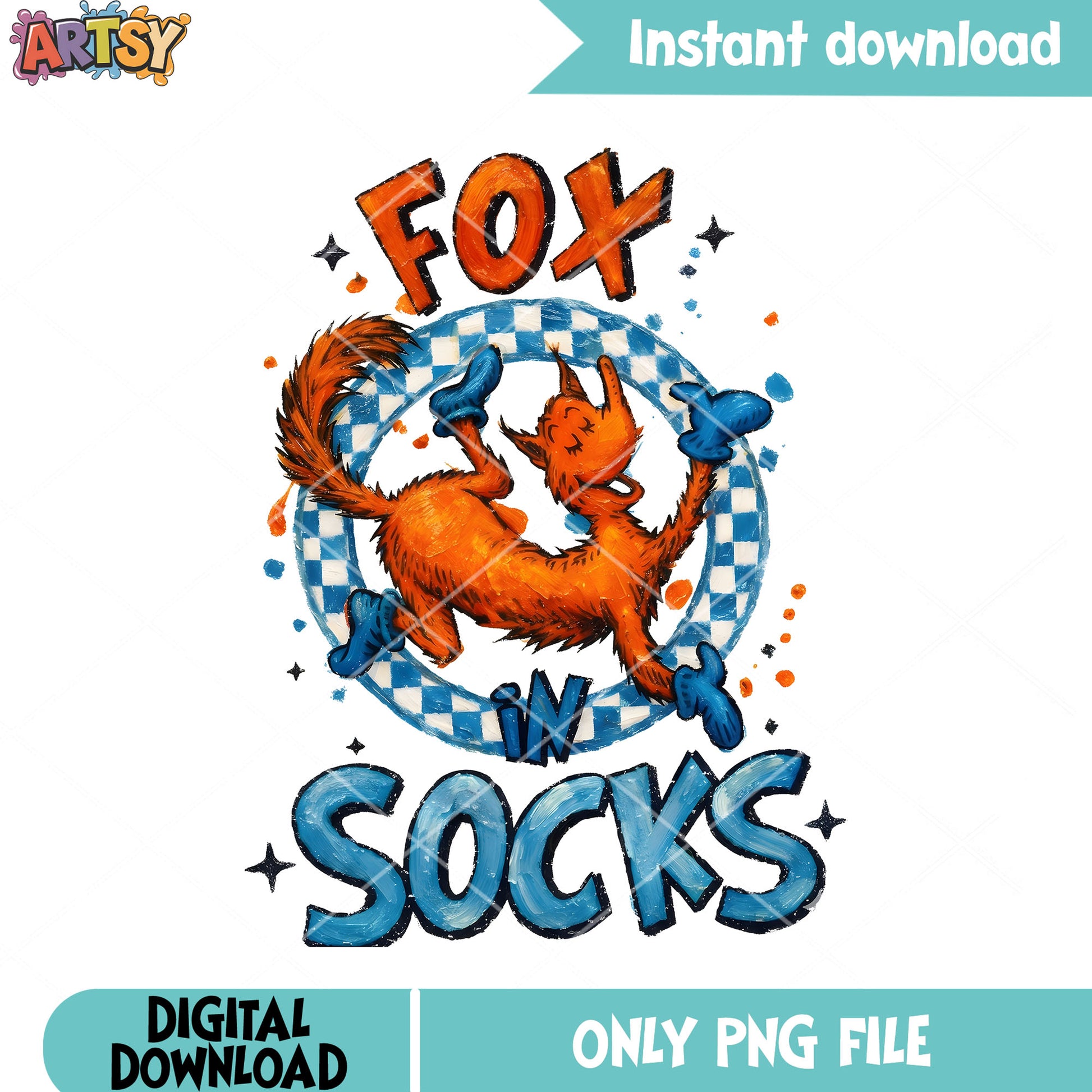 Fox in socks cartoon png, dr seuss png, cartoon for kids png