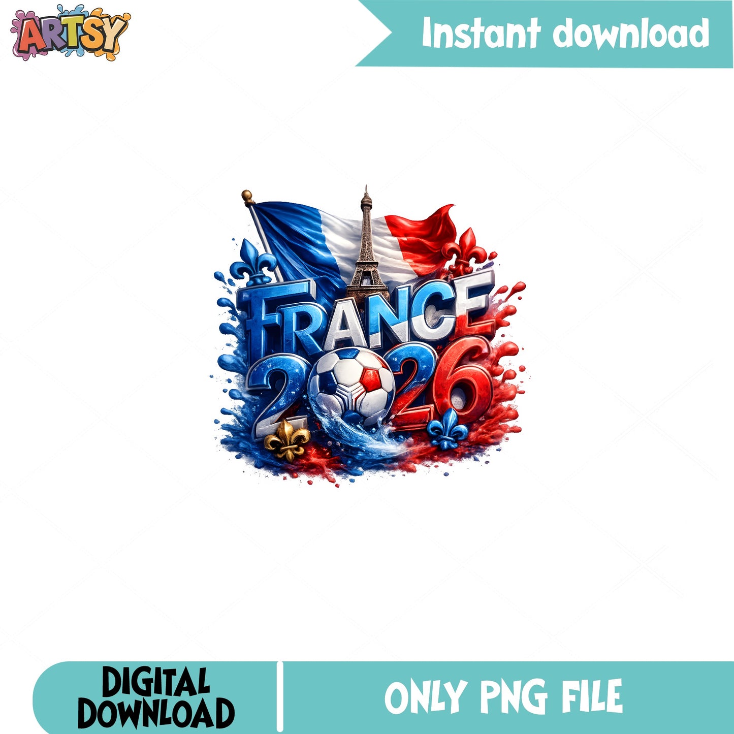 France 2026 World Cup Soccer PNG, France Football PNG, Soccer PNG