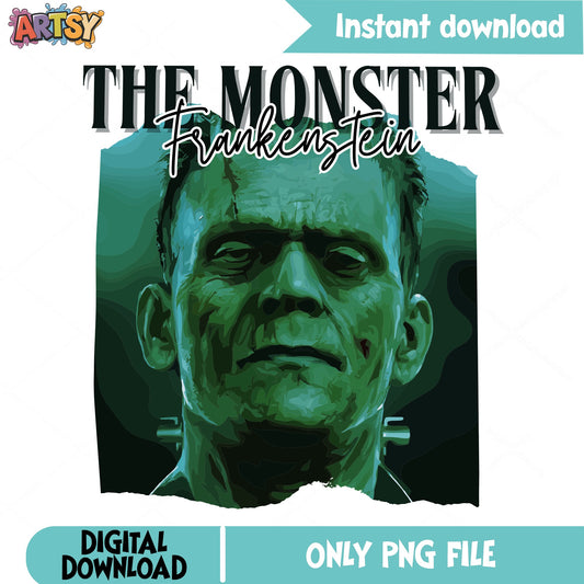 Frankenstein The Monster PNG, Halloween Horror PNG, Scary PNG