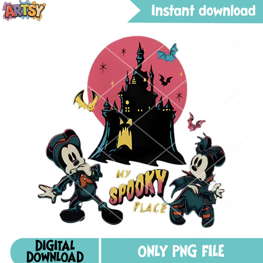 Freak out mickey png, Pink moon png, disney character png
