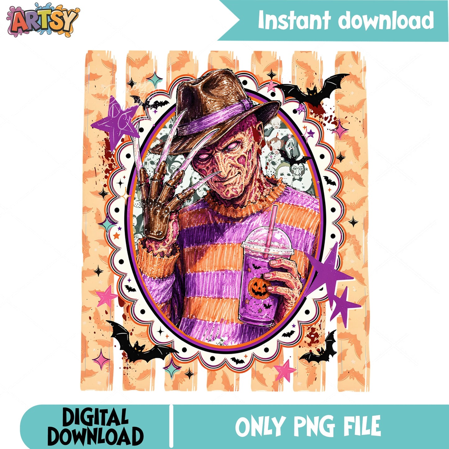 Freddy Krueger Halloween PNG, Horror Character PNG, Spooky PNG