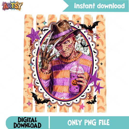 Freddy Krueger Halloween PNG, Horror Character PNG, Spooky PNG