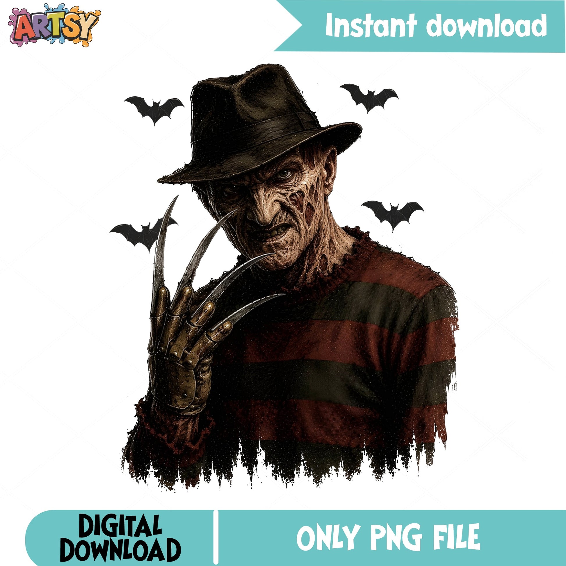 Freddy Krueger Halloween PNG, Horror Movie PNG, Nightmare PNG