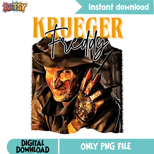 Freddy Krueger PNG, Horror Movie Halloween PNG, Nightmare PNG