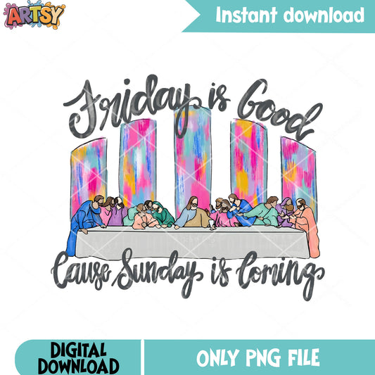 Friday is good cause sunday is coming png, jesus art png, jesus christ png