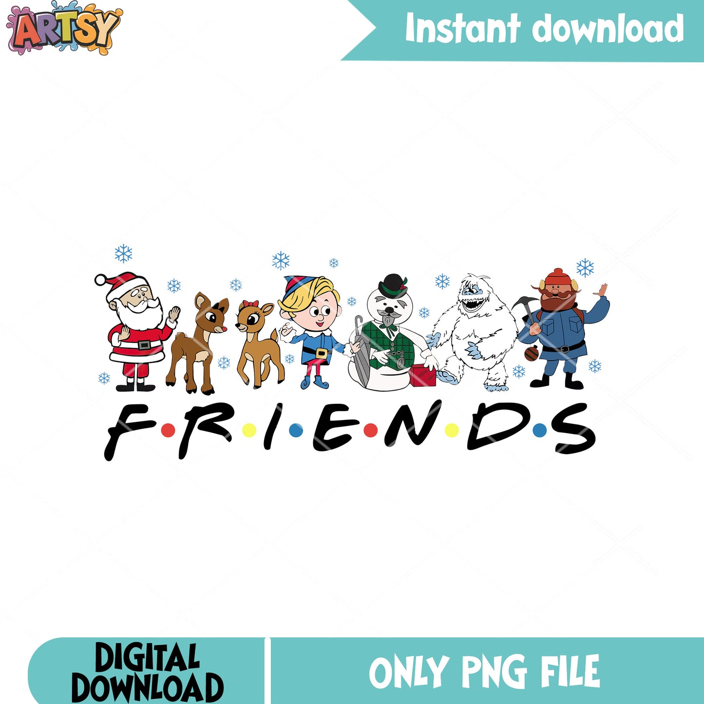 Friends christmas movie png, sam the snowman​ png, santa claus png