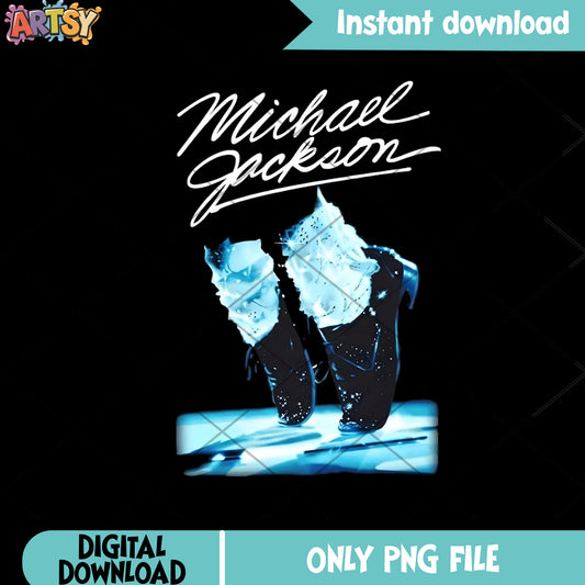Frozen shoe michael jackson png, 90s music tee png, michael png