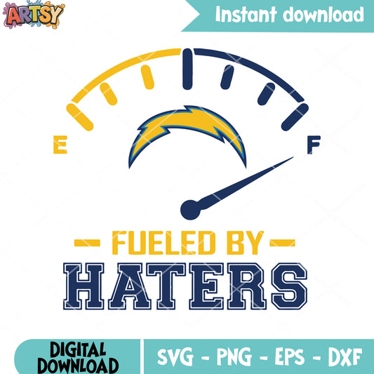 Fuled by haters football team svg, chargers svg, los angeles svg