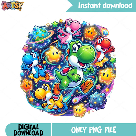 Full color yoshi png, mario characters png, mario and yoshi png