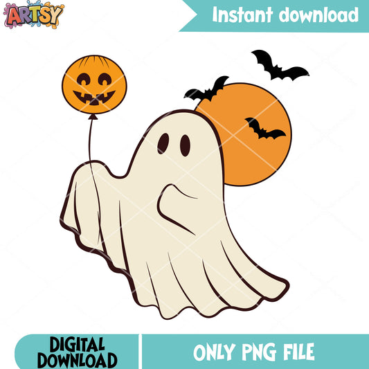 Full night moon scary bats png, ghost costume png, halloween scary png