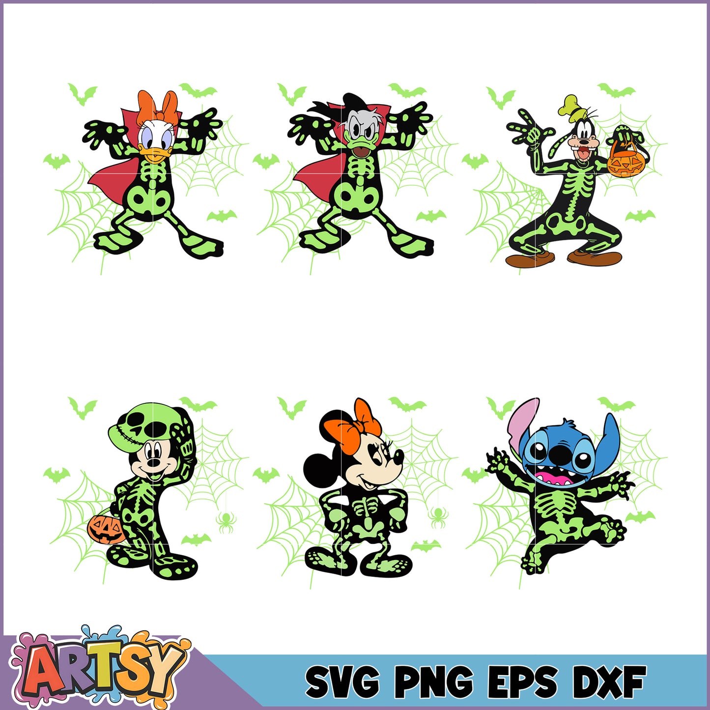 Fun Halloween Skeleton Characters SVG Bundle for Creative Projects