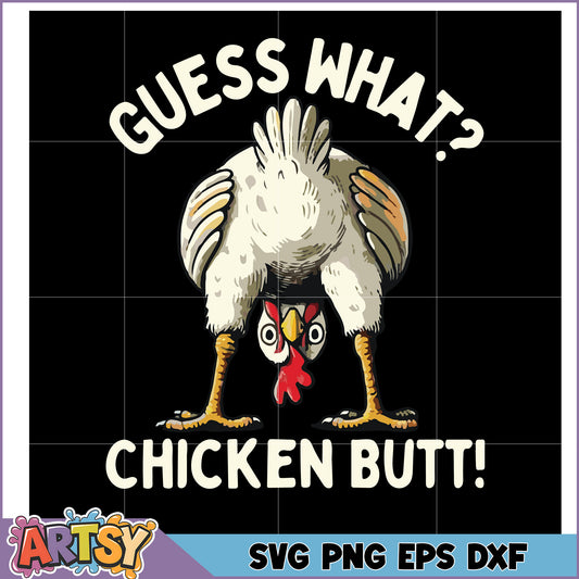Funny Chicken Butt SVG Design