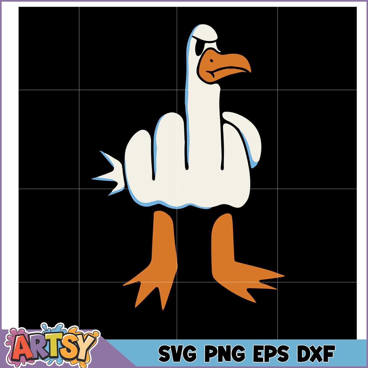 Funny Goose SVG, PNG, EPS, DXF