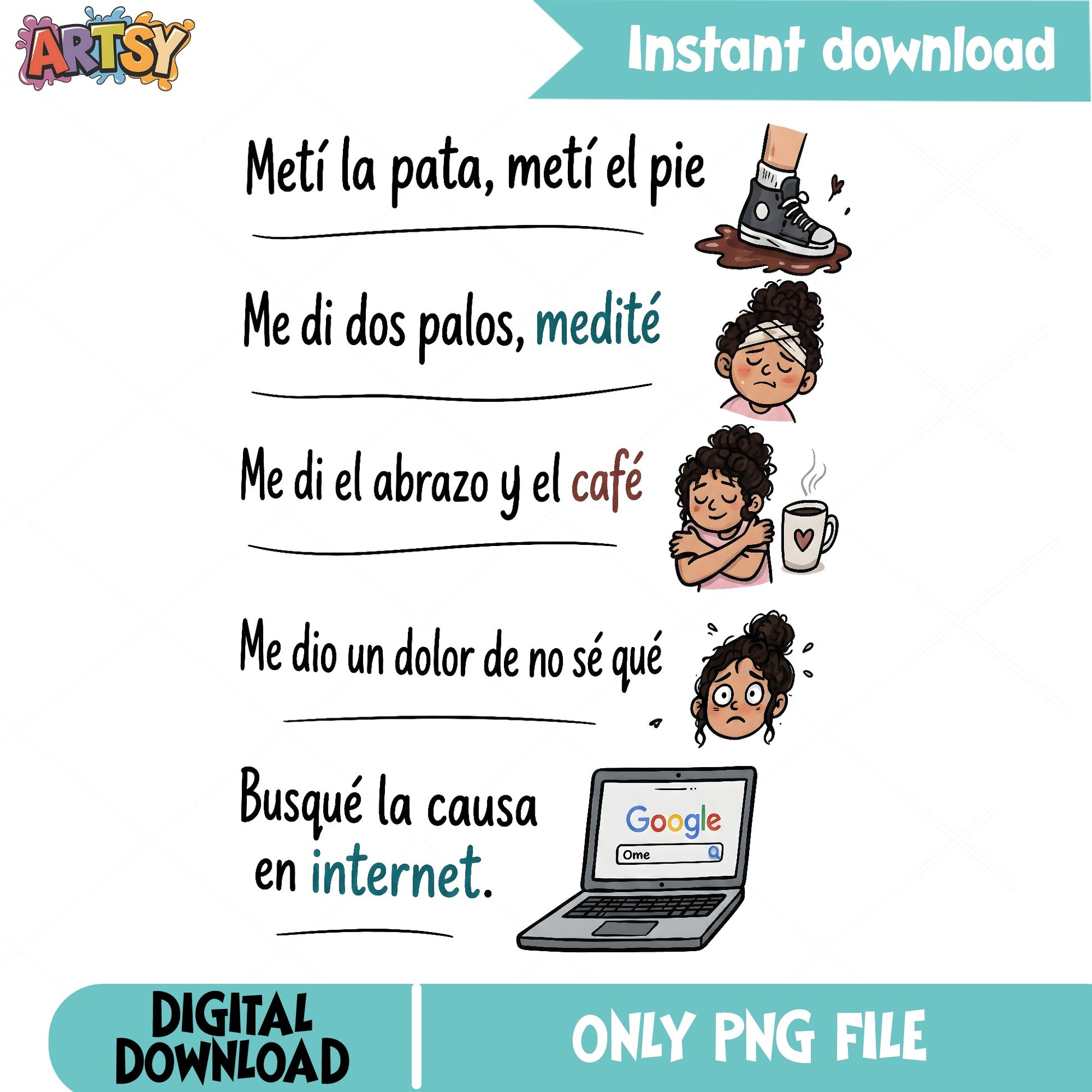 Funny Spanish Quote PNG, Latina Humor Shirt Design, Sarcastic PNG
