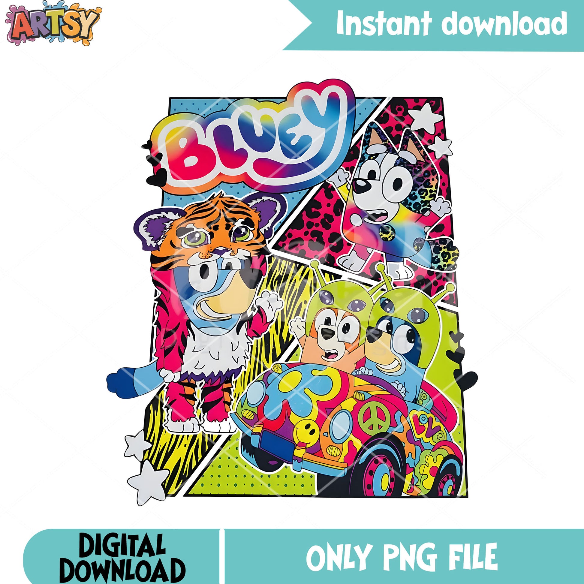 Funny cartoon bluey png, bluey cartoon​ png, cartoon for kid png
