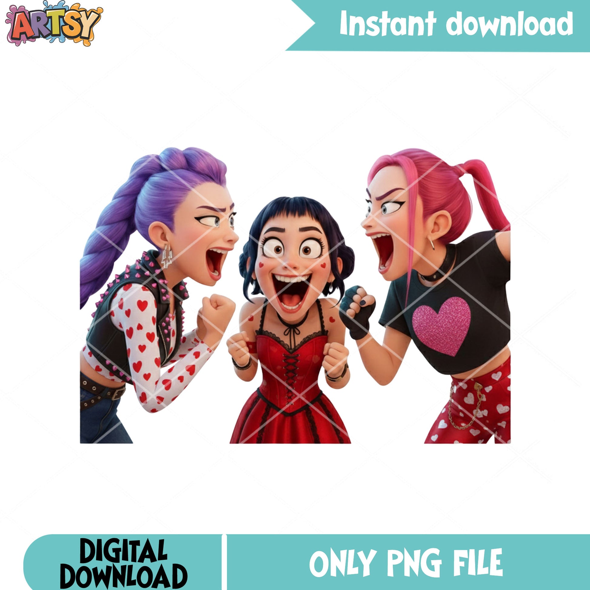 Funny huntrx valentines png, funny valentines png, valentines huntrix png