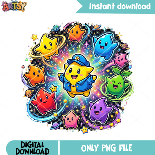 Funny luma galaxy png,  super mario galaxy png, nintendo switch png