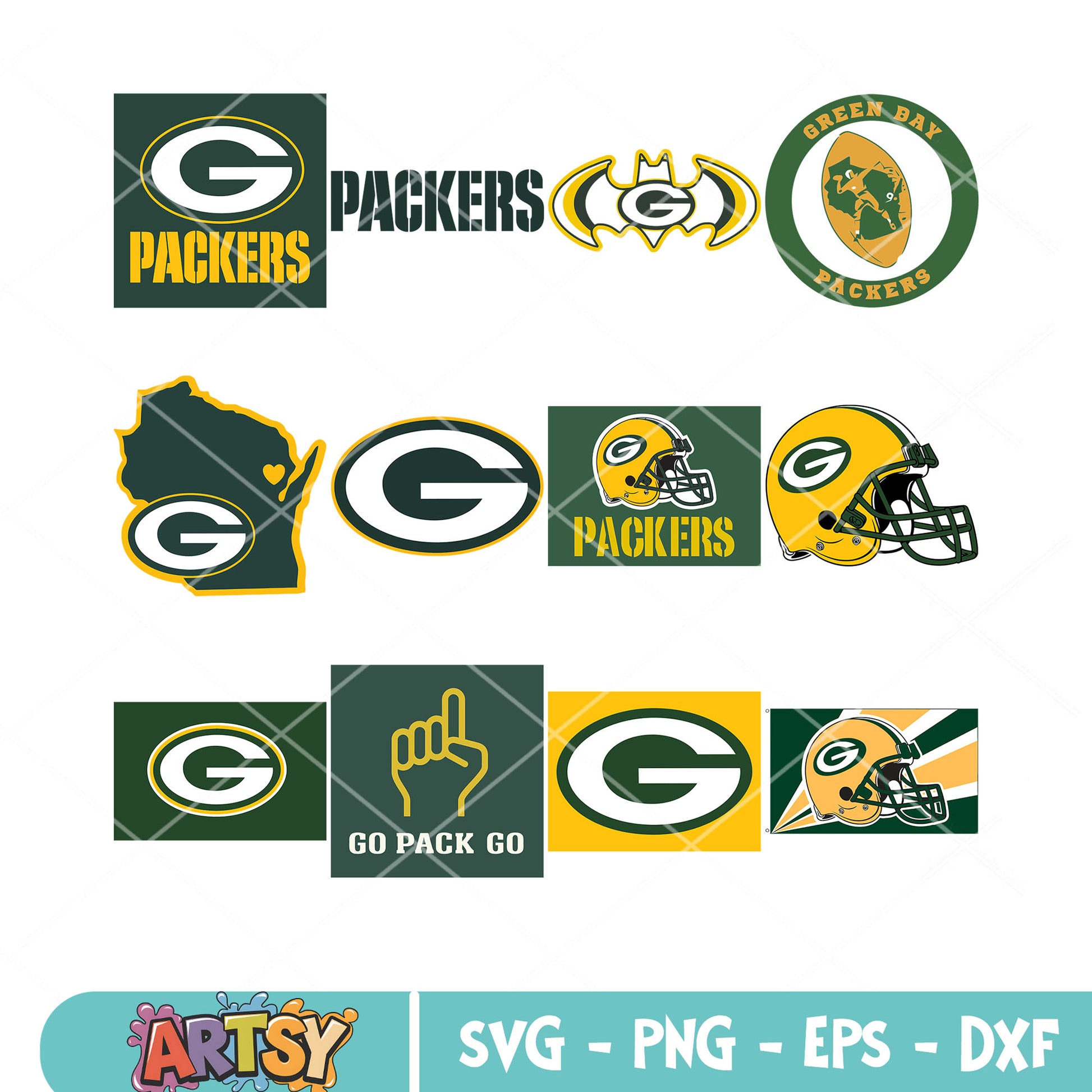 GREEN BAY PACKERS bundle svg, batman svg, nfl football teams svg