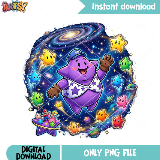 Galaxy captain blob luma png, princess peach png, mario games png