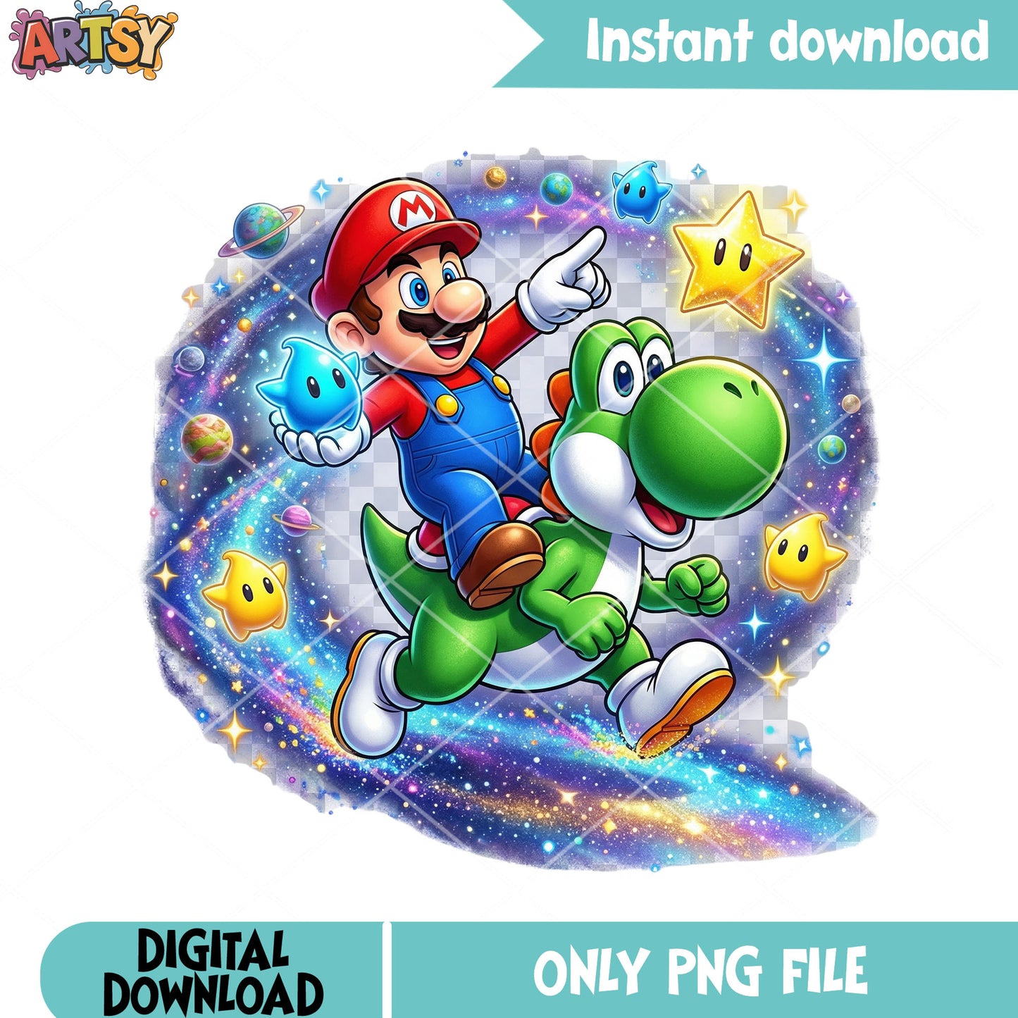 Galaxy earth mario yoshi png, super mario galaxy png, yoshi characters png