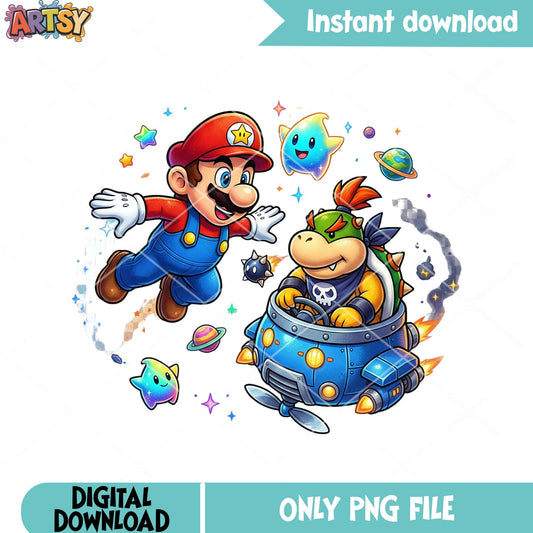 Galaxy enemy browser png, mario browser png, super mario png