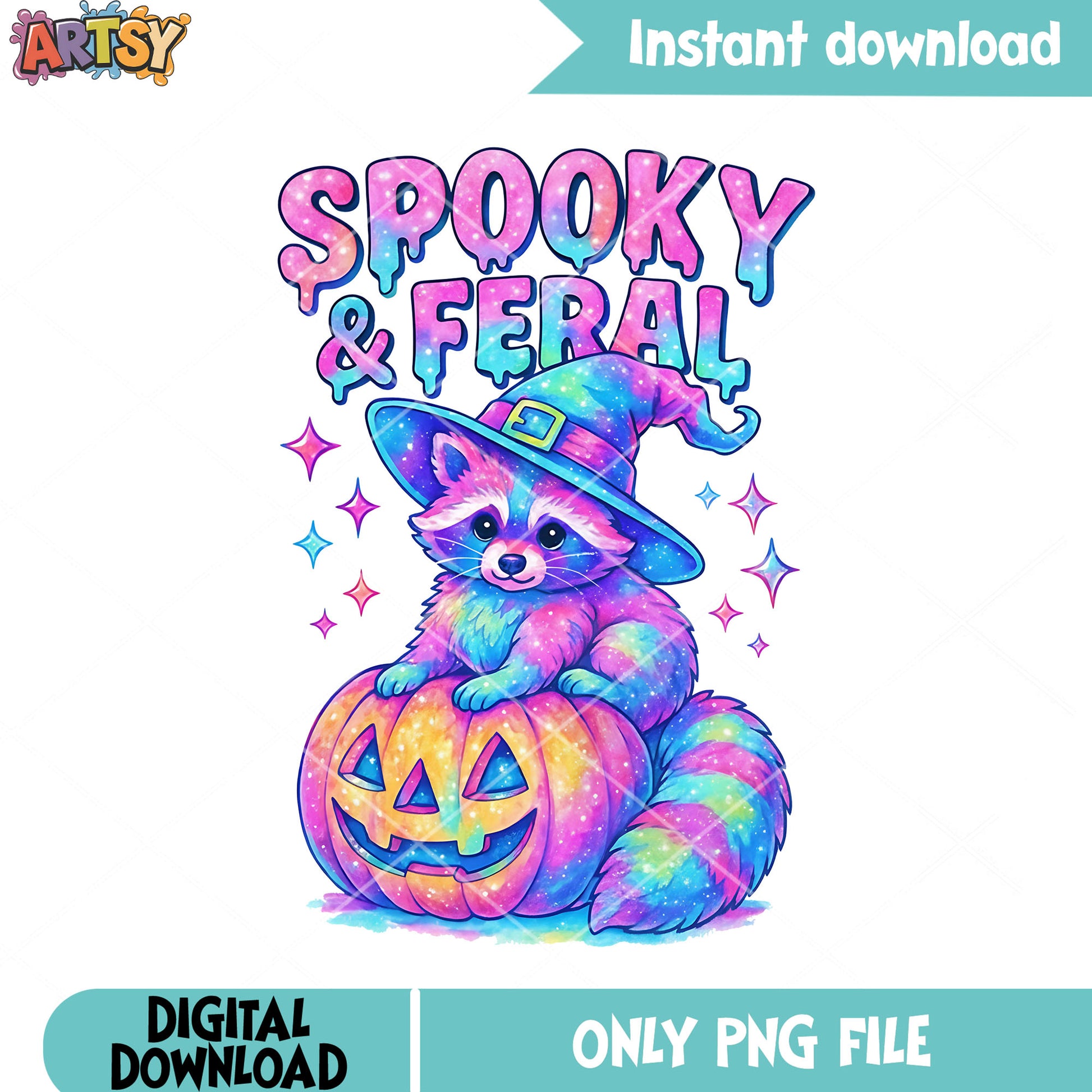 Galaxy feral halloween png, starry night png, halloween pumpkin png