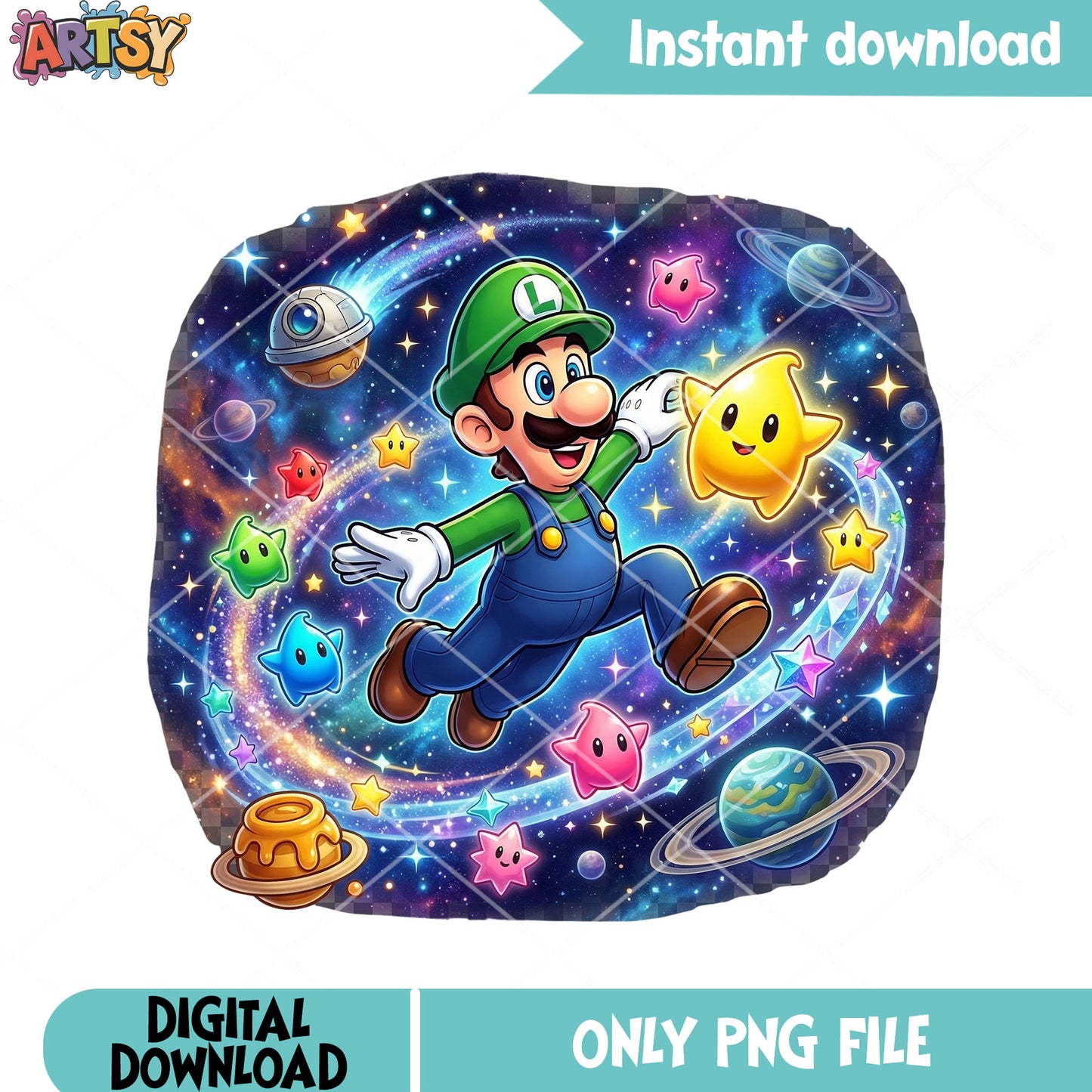 Galaxy luigi luma png, luigi mario png, super mario galaxy png