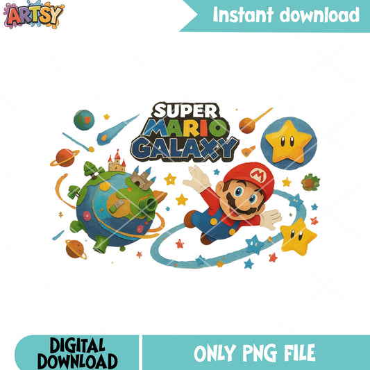 Galaxy mario world png, super mario galaxy​ png, nintendo switch png