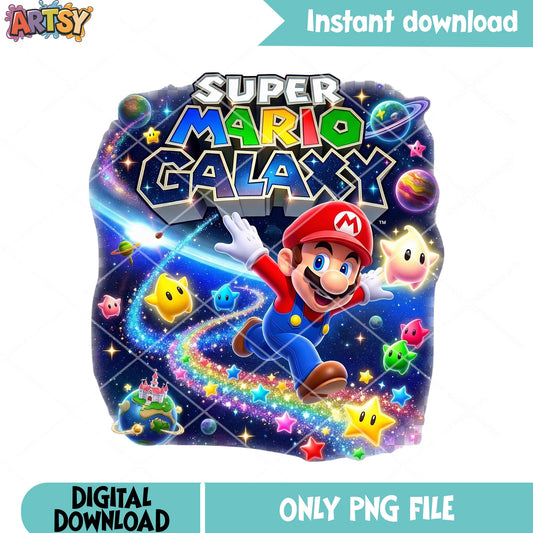 Galaxy star mario vibes png, nintendo games​ png, mario galaxy png