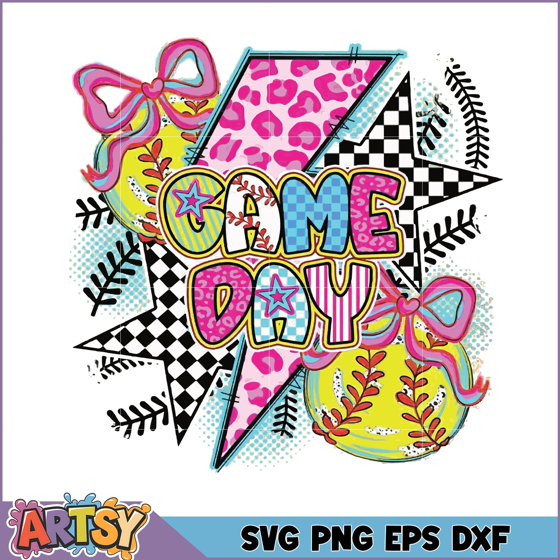 Game Day SVG Softball Design
