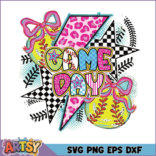 Game Day SVG Softball Design