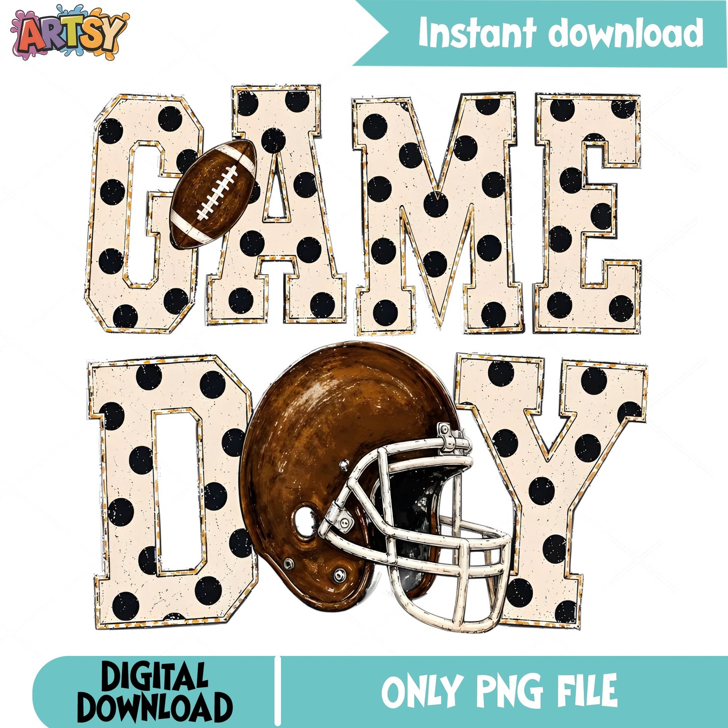 Game Day Football PNG, Football Helmet Sublimation PNG, Sports PNG