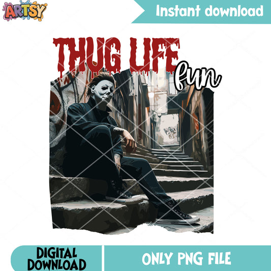 Gangster halloween png, michael myers png, halloween scary png