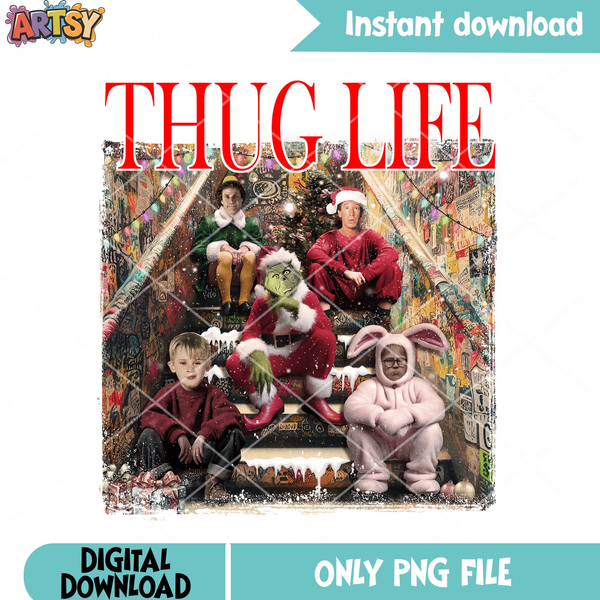 Gangster xmas character png, ralphie parker png, a christmas story png