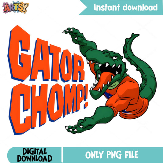 Gator Chomp Florida Gators PNG, Alligator Mascot PNG, Football PNG