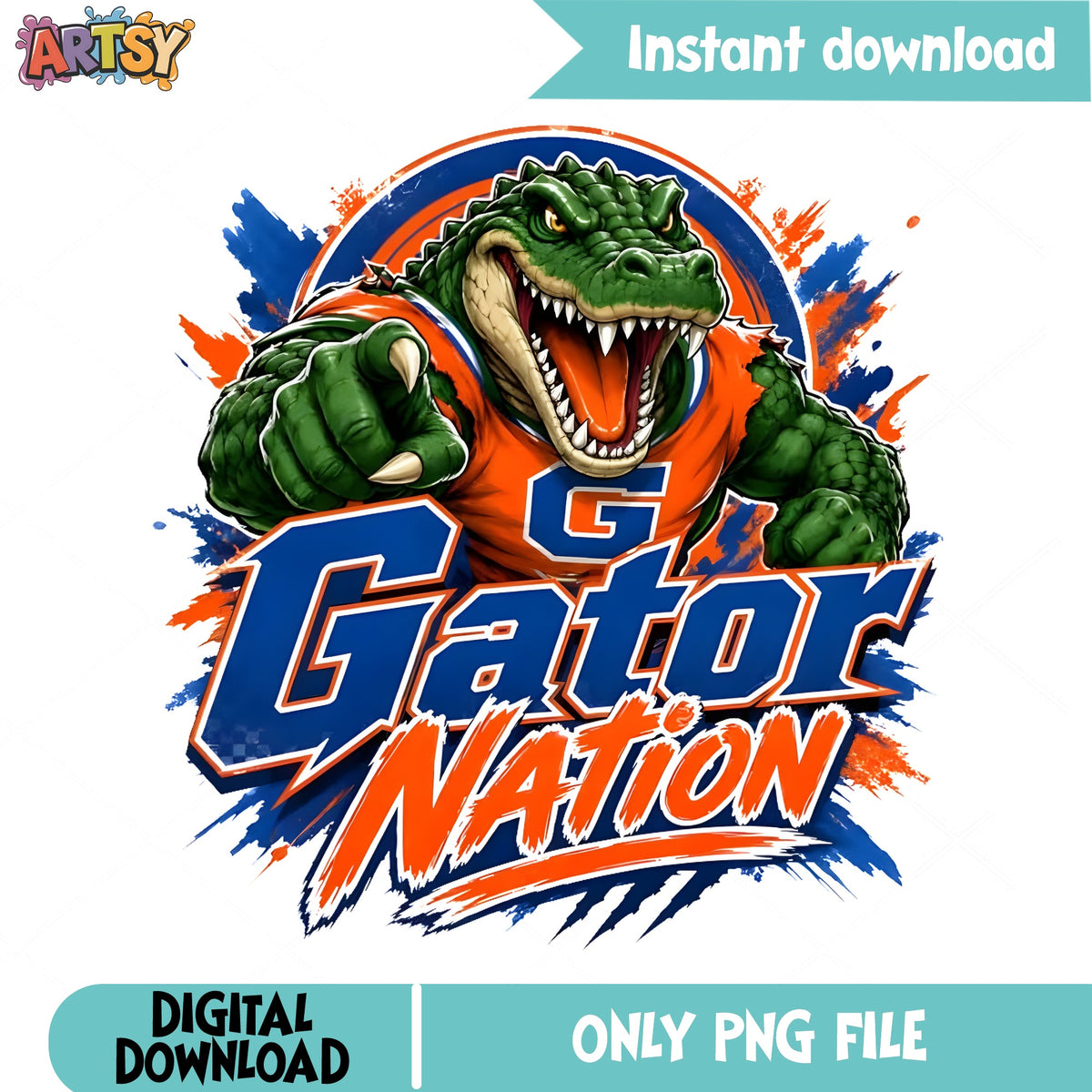 Gator Nation PNG, Florida Gators Mascot PNG, Football PNG