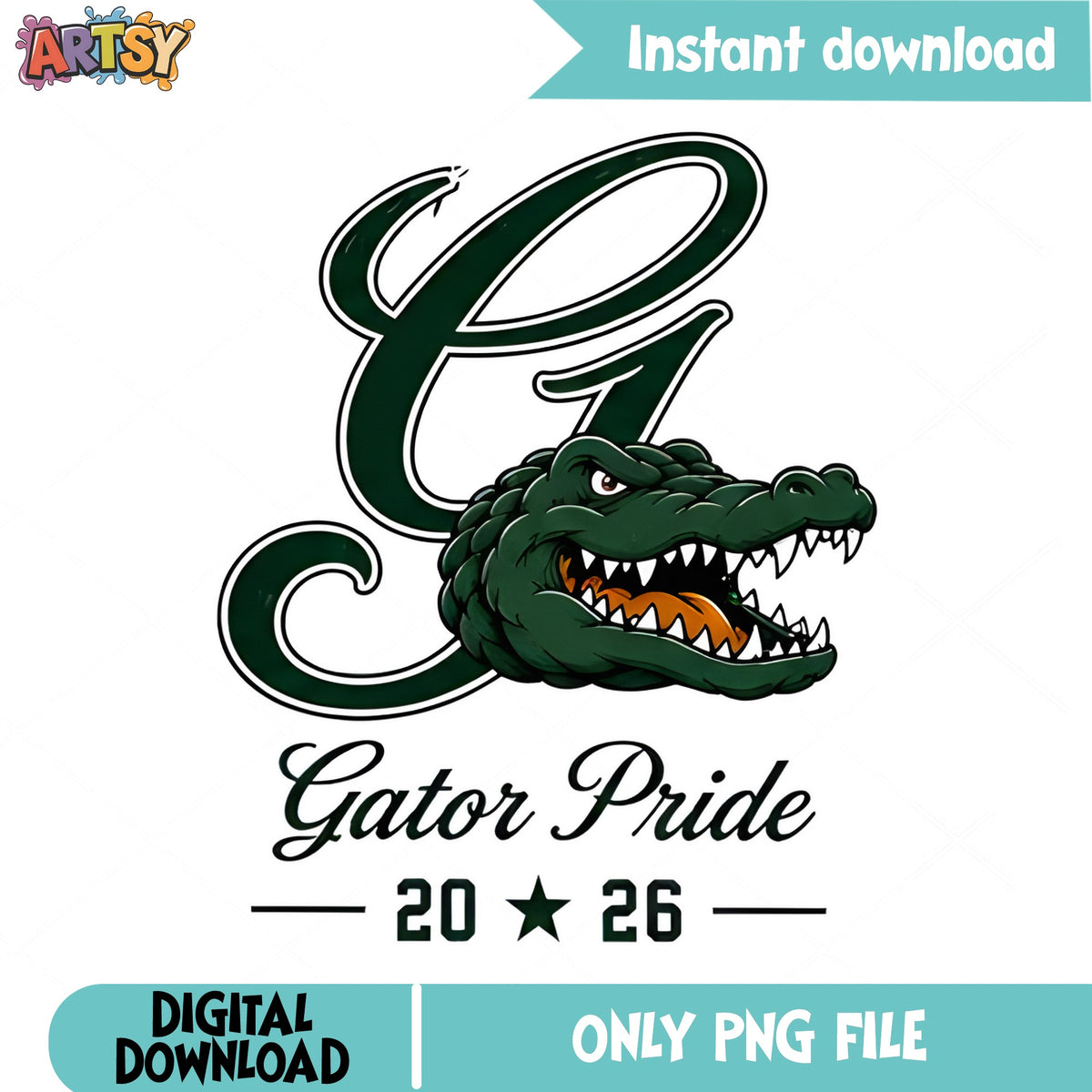 Gator Pride 2026 PNG, Alligator Mascot PNG, School Spirit PNG