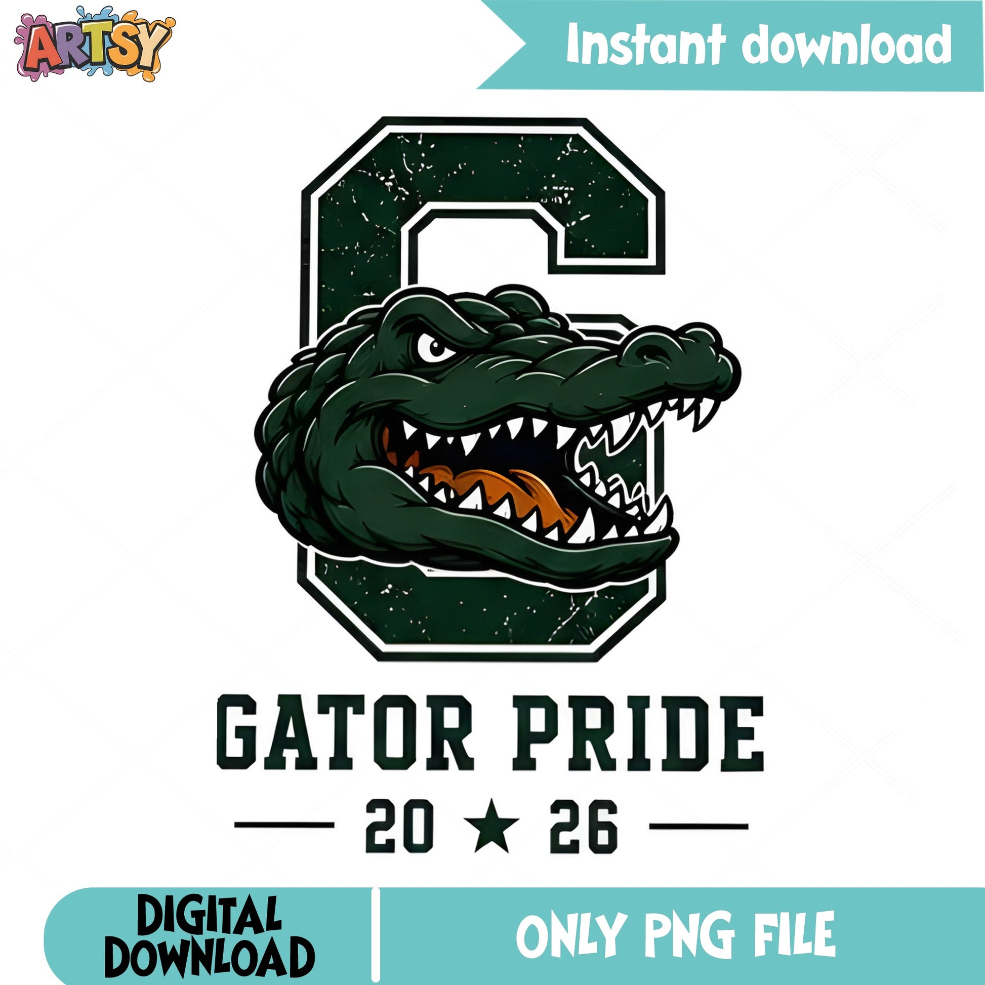 Gator Pride 2026 PNG, School Mascot Alligator PNG, Team Spirit PNG