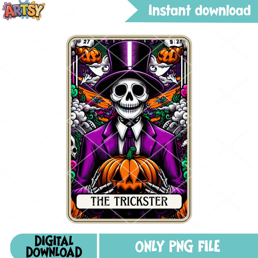 Gentle skeleton png, wicker pumpkin png, halloween night png