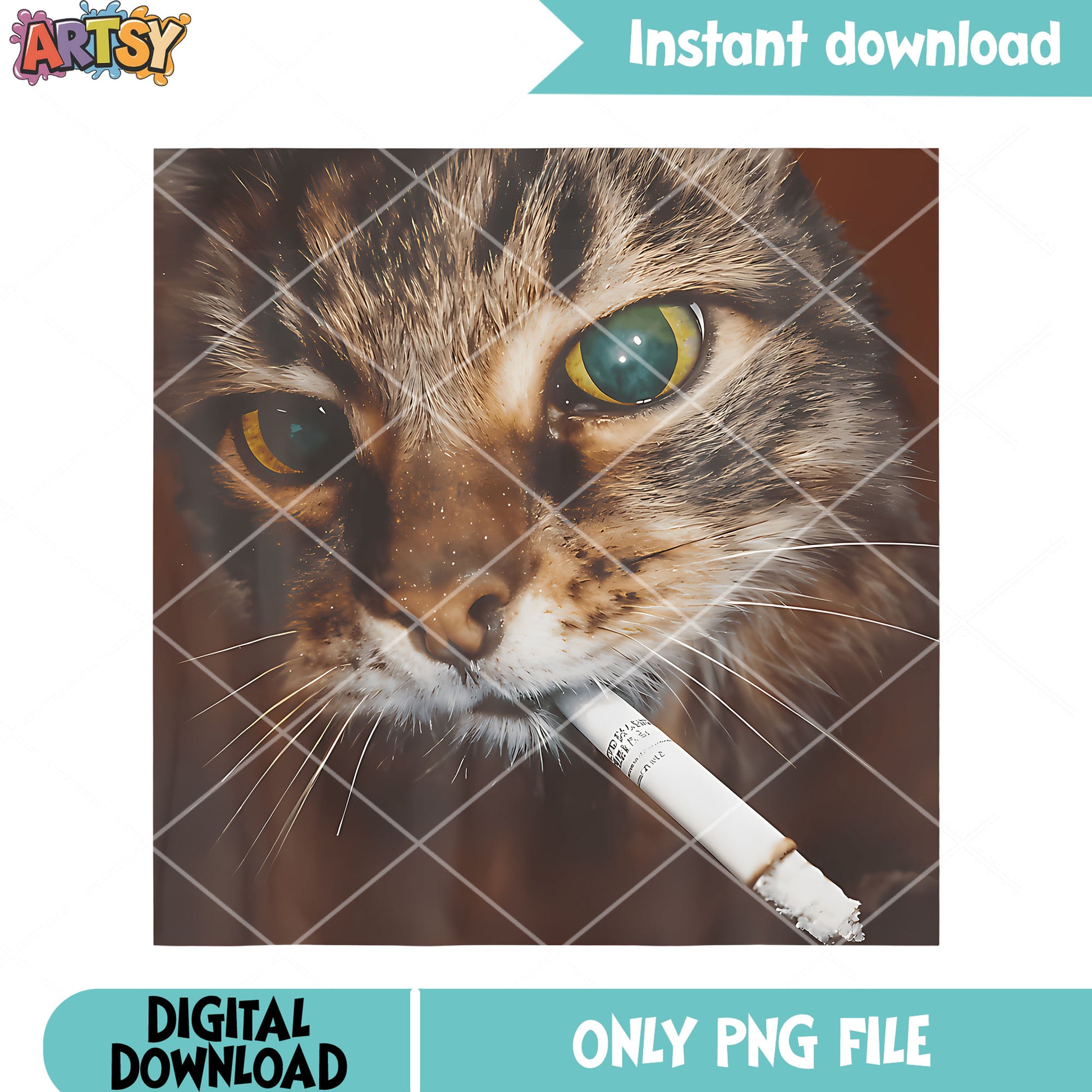 Gen z cigarette cat smoke png, funny memes png, bad cat png