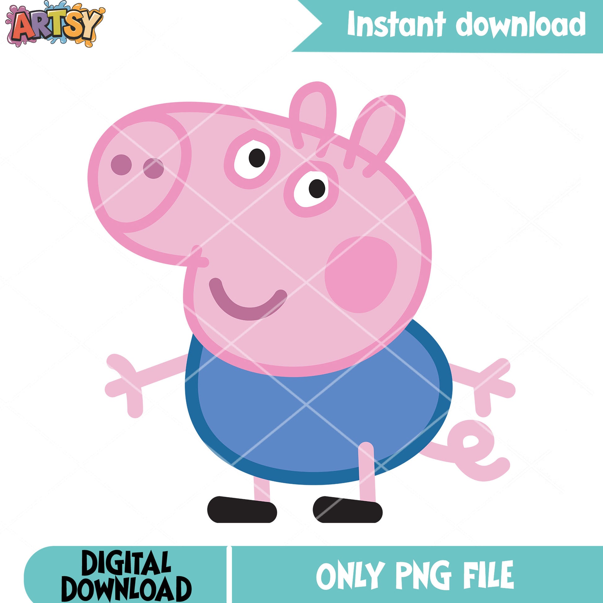 George pig character png, cartoon for kids png, peppa pig show png