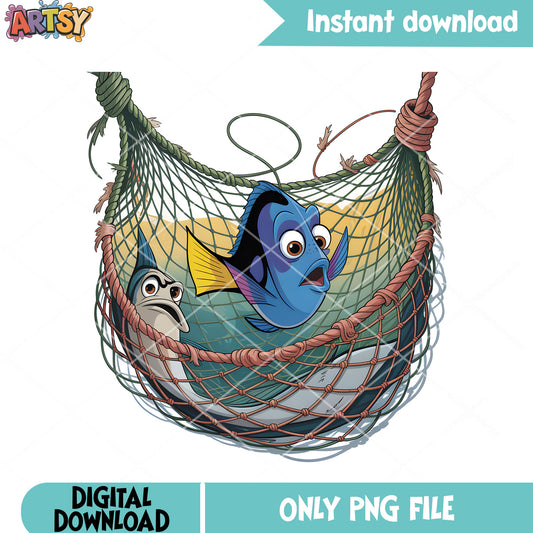 Get out the fishnet png, finding nemo poster png, disney dory png